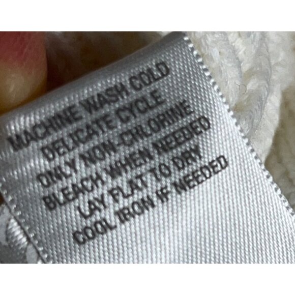 Dressbarn Ivory Sweater Glam Boat Neck Cotton Textured Night Out Holiday Women M - Picture 7 of 11